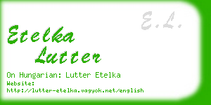 etelka lutter business card